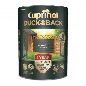 Cuprinol Ducksback Shed & Fence Paint - Forest Green - 5L