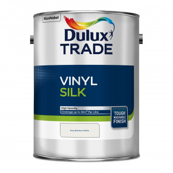 Dulux Trade Vinyl Silk Pure Brilliant White 5L