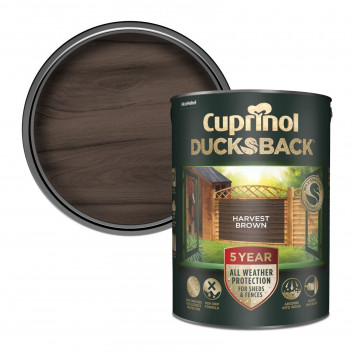 Cuprinol Ducksback Shed & Fence Paint - Harvest Brown - 5L