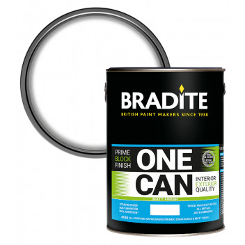 5L Bradite One Can Multi Surface - Matt OC63 - White