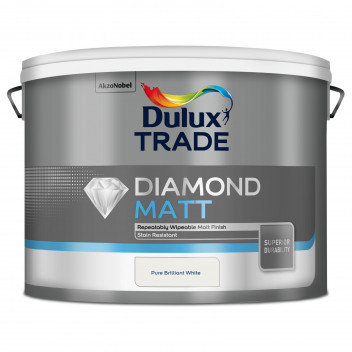Dulux Trade Diamond Matt Pure Brilliant White 10L