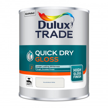 Dulux Trade Quick Dry Gloss Pure Brilliant White 1L