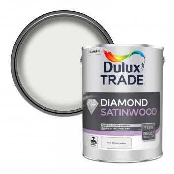 Dulux Trade Diamond Satinwood Pure Brilliant White 5L