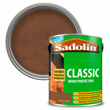 Sadolin Classic All Purpose Woodstain – Weatherproof Interior and Exterior Wood Stain - African Waln