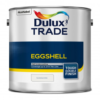Dulux Trade Eggshell Pure Brilliant White 2.5L