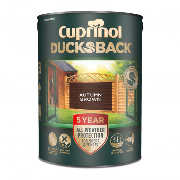 Cuprinol Ducksback Shed & Fence Paint - Autumn Brown - 5L