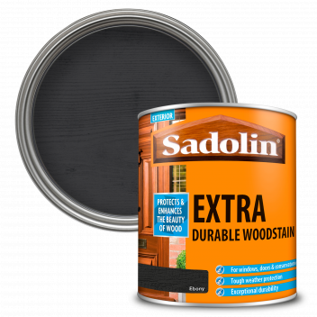 Sadolin Extra Durable Woodstain – Weatherproof Exterior Wood Stain for Ultimate Protection - Ebony –