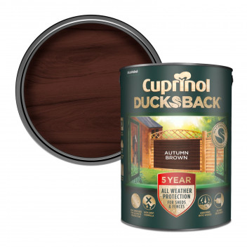 Cuprinol Ducksback Shed & Fence Paint - Autumn Brown - 5L