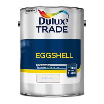 Dulux Trade Eggshell Pure Brilliant White 5L