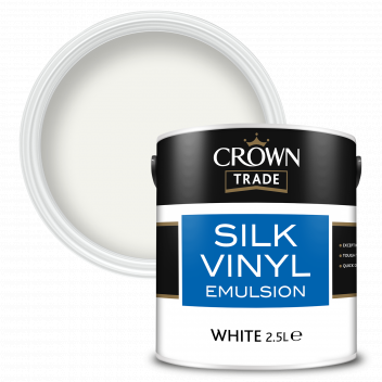 2.5L Crown Trade Vinyl Silk White