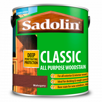 Sadolin Classic All Purpose Woodstain – Weatherproof Interior and Exterior Wood Stain - Mahogany - 2