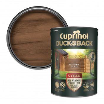 Cuprinol Ducksback Shed & Fence Paint - Autumn Gold - 5L