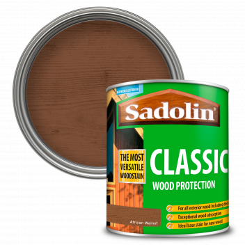 Sadolin Classic All Purpose Woodstain – Weatherproof Interior and Exterior Wood Stain - African Waln