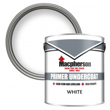 Macpherson Undercoat – Full-Coverage Undercoat for Interior Wood and Metal – White – 2.5L