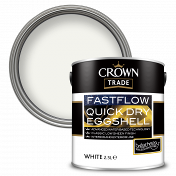 2.5L Crown Trade Fastflow Eggshell White