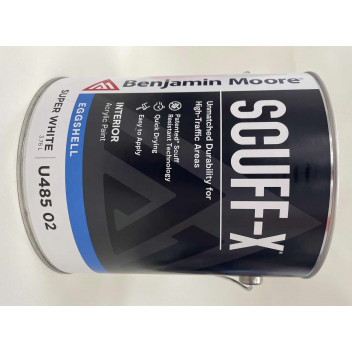 3.78L Benjamin Moore Scuff-X Eggshell - Super White (US Gallon)
