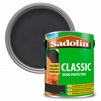 Sadolin Classic All Purpose Woodstain – Weatherproof Interior and Exterior Wood Stain - Ebony - 750m